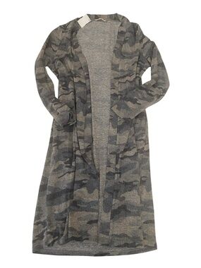NWT LOVESTITCH SOFT CAMO LONG CARDIGAN SIZE MEDIUM